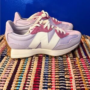 New Balance Lilac and White Athletic Shoes